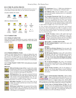 3.2 THE PLAYING PIECES 3.2.1 Combat Units &bull;