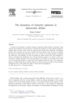 The dynamics of minority opinions in democratic debate - ISCTE-IUL