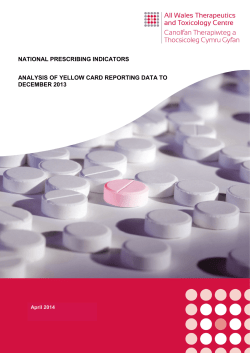 National Prescribing Indicators: Analysis of Yellow Card