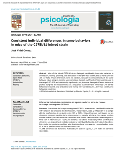 Consistent individual differences in some behaviors in mice of the