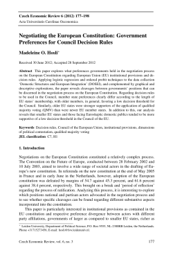 Negotiating the European Constitution