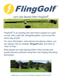 Let`s Get Started With FlingGolf