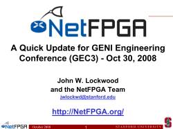 NetFPGA Tutorial Slides
