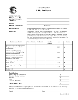 Utility Tax Form