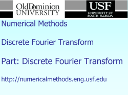 Discrete Fourier Transform