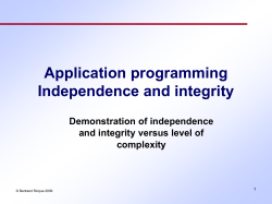 Application programming Independence of SIFs