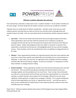 Effective Coalition Member Recruitment