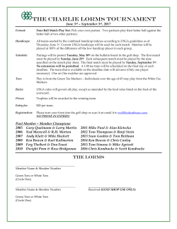 Charles Lorms Match Play Tournament