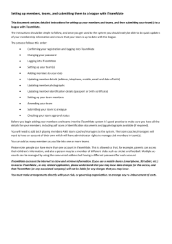 Setting up members, teams, and submitting them to a league