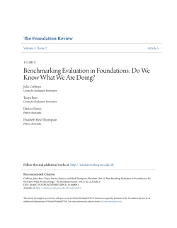 Benchmarking Evaluation in Foundations
