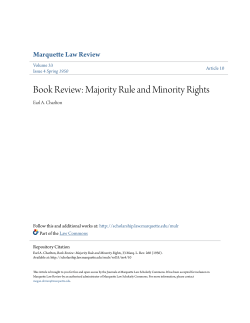 Majority Rule and Minority Rights