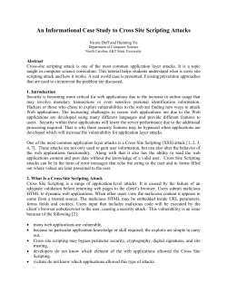 An Informational Case Study to Cross Site Scripting Attacks