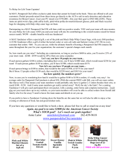 May is Help Whip Cancer Month at The Pampered Chef &ndash; Let`s work