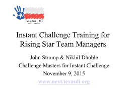 Instant Challenge Training for Team Managers