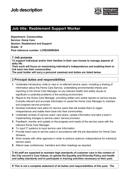 Job Description template