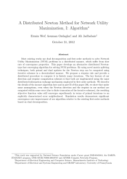 A Distributed Newton Method for Network Utility Maximization, I