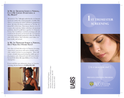 1ST TRIMESTER SCREENING
