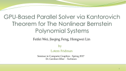GPU-Based Parallel Solver via Kantorovich Theorem
