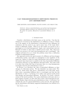CAN TIME-HOMOGENEOUS DIFFUSIONS PRODUCE ANY