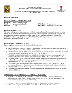 course syllabus - San Diego State University