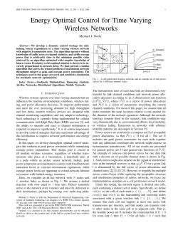 Energy Optimal Control for Time Varying Wireless Networks