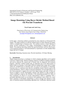 Image Denoising Using Bayes Shrink Method Based On Wavelet
