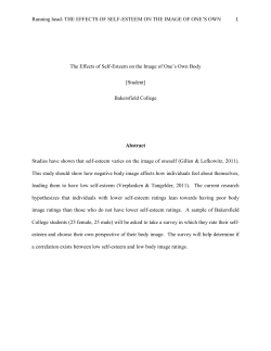 Running head: THE EFFECTS OF SELF