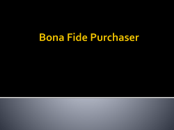 Bona Fide Purchaser