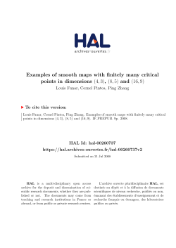 Examples of smooth maps with finitely many critical points in