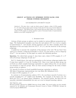 Group actions on spheres with rank one prime power isotropy