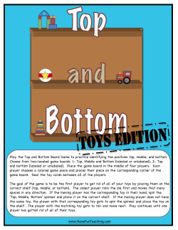Play the Top and Bottom Board Game to practice identifying the