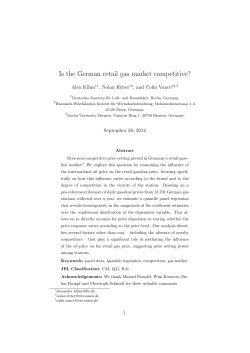 Is the German retail gas market competitive?