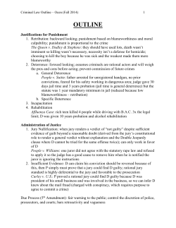 Criminal Law &ndash; Ocen (2014) - St. Thomas More &ndash; Loyola Law School