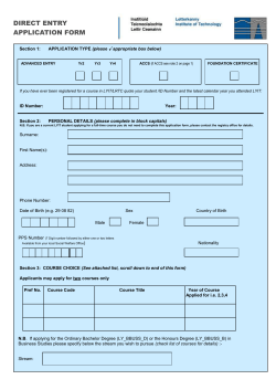 Application Form