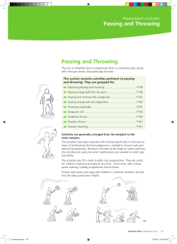 Passing and Throwing Passing and Throwing