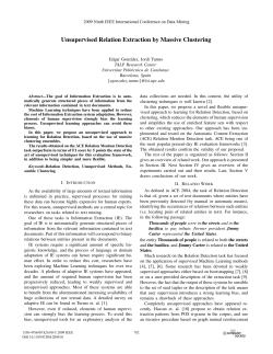 Unsupervised Relation Extraction by Massive Clustering