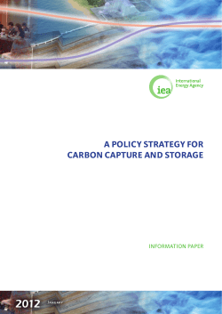 A Policy Strategy for Carbon Capture and Storage