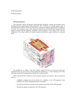 RCMS Description - INFN-LNL