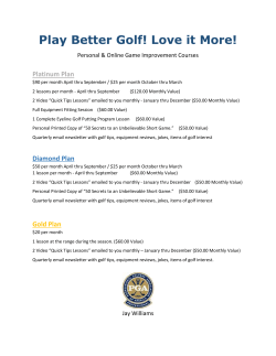 Commit to Your Best Golf