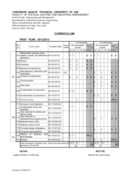 CURRICULUM
