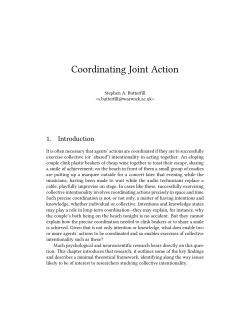 Coordinating Joint Action