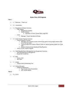 Quito Little League Junior Umpire Program