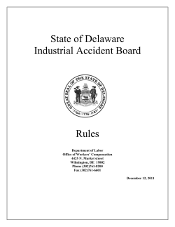 Industrial Accident Board Rules - Division of Industrial Affairs