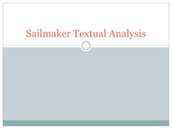 Sailmaker Textual Analysis