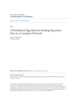 A Distributed Algorithm for Finding Separation Pairs in a Computer