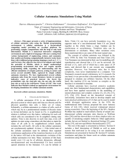 Cellular Automata: Simulations Using Matlab