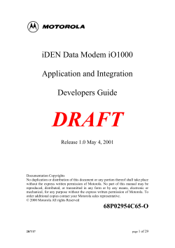 Design Considerations For iO1000 OEM Developers