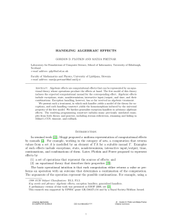 Handling Algebraic Effects