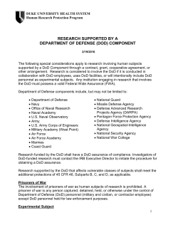 DoD - Duke IRB - Duke University