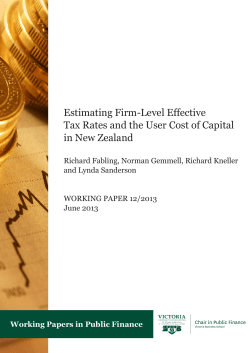 Estimating Firm-Level Effective Tax Rates and the User Cost of